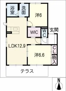 ソレイユ常盤【1階】の間取り