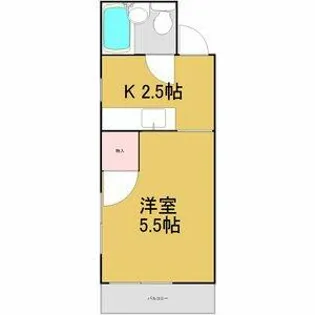ハイツリトルパーク【203号室】の間取り