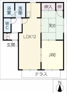 ソシア国府宮A棟【1階】の間取り