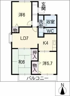 アークガーデン岩崎 E棟【2階】の間取り
