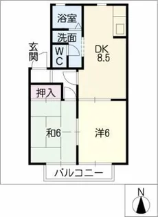 セジュール日進【1階】の間取り