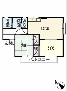 メゾンエルフ A棟【2階】の間取り