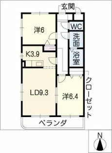 プリミエール下山【4階】の間取り