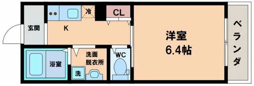 ABENO KANATAS【3階】の間取り