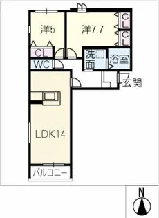 urique【1階】の間取り