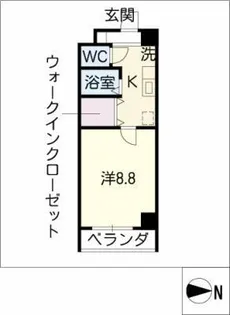 クレスト駈上【2階】の間取り
