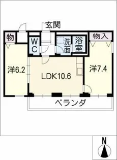 レジデンス直来【3階】の間取り