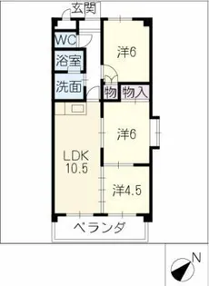 ベルドミール中央【3階】の間取り
