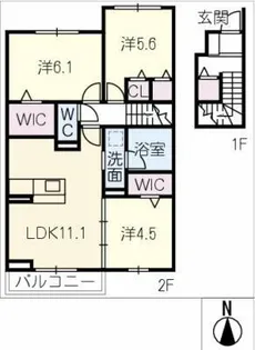 パストラル【2階】の間取り