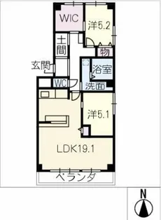 ラ・パンプルムース【3階】の間取り