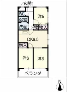 アージョ滝ノ水【1階】の間取り