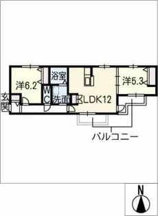 グランシャリオ Ⅰ【2階】の間取り