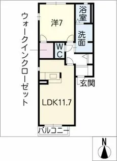 オリーブⅡ【2階】の間取り