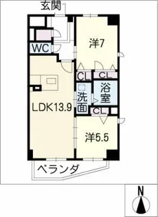 ラマルティーヌ【5階】の間取り