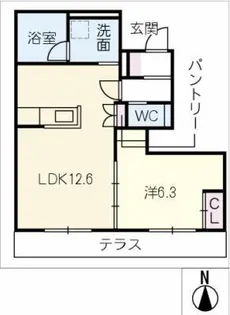 C´s天白八事【1階】の間取り