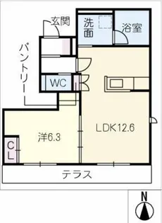 C´s天白八事【1階】の間取り