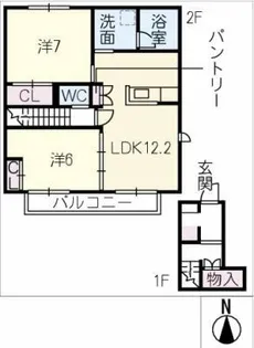 C´s天白八事【2階】の間取り