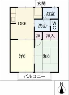 リバーサイド河田【2階】の間取り