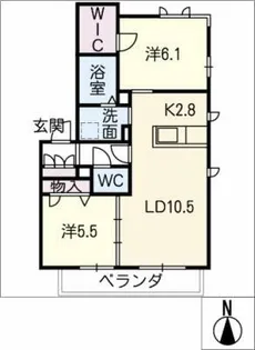 ルコネッサンス【1階】の間取り