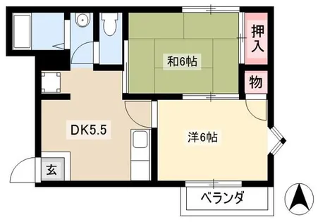清須ハイム【2階】の間取り