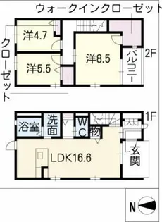 C’Sファミリア前山A棟【1階】の間取り