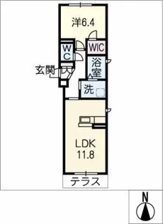 フロイデ桜山【1階】の間取り