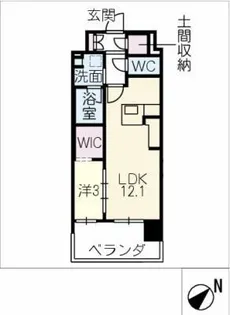 リレーヴ豊田【3階】の間取り