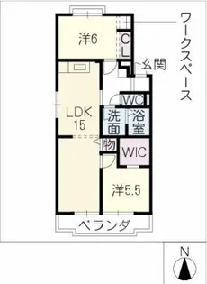 むつがマンション【1階】の間取り