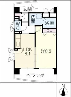 Bell Heiwa【7階】の間取り