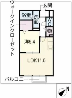 サニーコートA棟【1階】の間取り