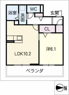ランド スカイ【1階】の間取り