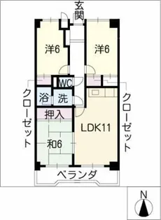 エルパティオ滝ノ水【4階】の間取り