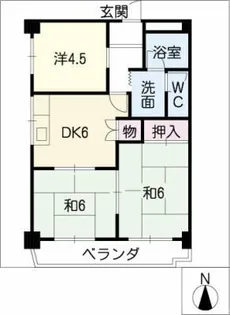 桜井ハイツ【4階】の間取り