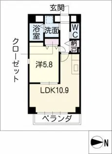 ブルーム八事【1階】の間取り