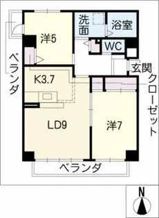 ブルーム八事【3階】の間取り