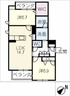 Dolce K Ⅱ【2階】の間取り