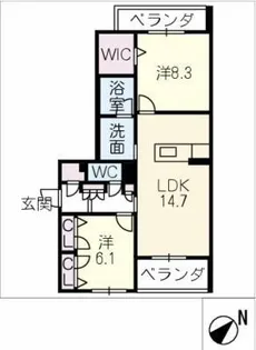 Dolce K Ⅱ【2階】の間取り
