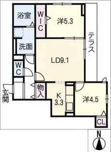 たちばなファミリー宮東【1階】の間取り