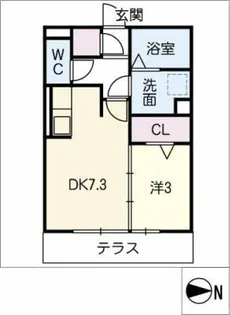 ヴァンテージ【1階】の間取り