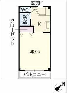 オリエント・ハイツ八事【2階】の間取り