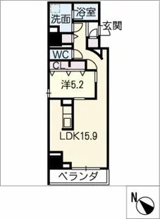 ロイジェント新栄 Ⅱ【3階】の間取り