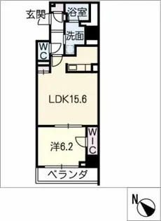 ロイジェント新栄 Ⅱ【6階】の間取り