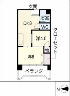 第3宮地マンション記念橋【9階】の間取り
