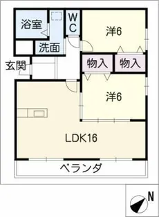ルネスキュービック【2階】の間取り