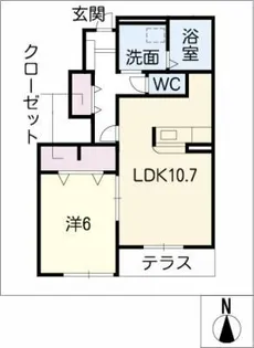 サン・ブローテ丹後【1階】の間取り