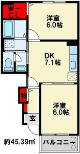 ファミールメゾン【103号室】の間取り