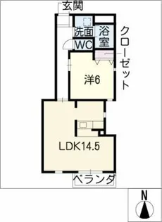 ラポール・自由ヶ丘【1階】の間取り
