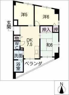レジデンス八筋【7階】の間取り