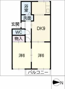ヴォーリバージュⅡ【1階】の間取り