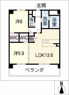ラプレス喜多山 北館【2階】の間取り
